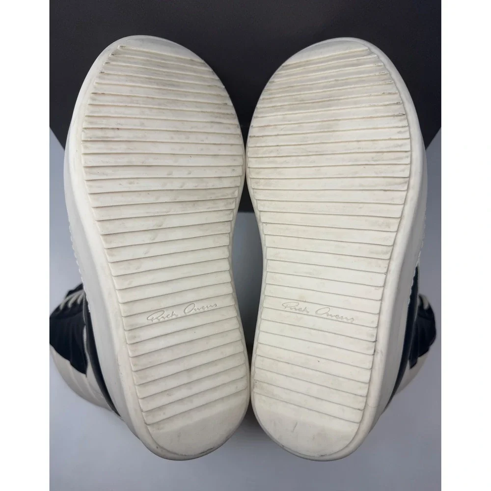 Rick Owens Mega Geobasket Sneaker Black/Milk Size 10 US 43 EU